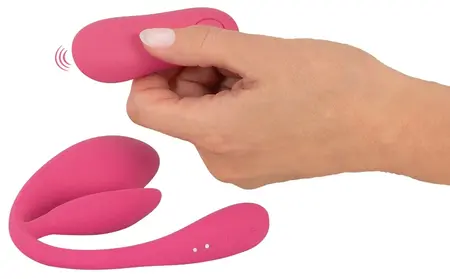 Sweet Smile RC Duplo Zadovoljstvo Intimni Vibracioni Sistem, 26cm, Roze