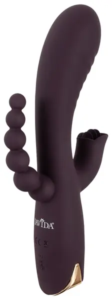 Javida Triple Vibe Multi-Stimulation Device, Silicone, 20.8 cm
