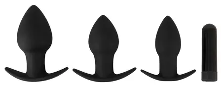 Black Velvets Analni Training Set Silikonskih Čepova sa 10-Režimskim Vibracionim Sistemom