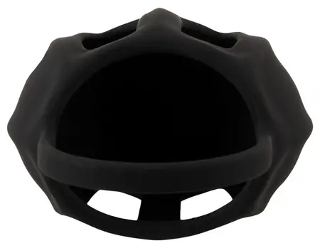 Black Velvets Intimate Cage System with Ribbed Plug and Chain, Silicone