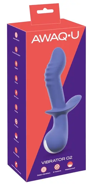 You2Toys AWAQ.U Vibrator 2 Ljubičasti Dvostruki Motor Silikonski Masažer 21.6cm