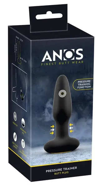 ANOS Pressure Trainer Silicone Plug with Pressure Sensor, 14.9 cm, Black