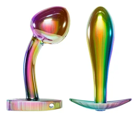 ANOS Rainbow Metalni Set Čepova - 2 Komada, Suženi i Zakrivljeni, Obojena Završna Obrada