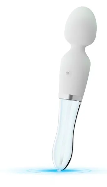 Liaison Wand LED Dual-Ended Glass & Silicone Massager 21.5cm Rechargeable
