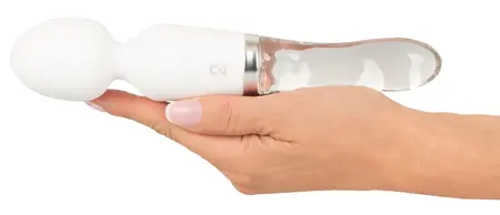 Liaison Wand LED Dual-Ended Glass & Silicone Massager 21.5cm Rechargeable