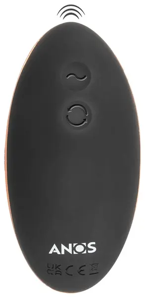 ANOS RC Rotating Intimate Massager with Remote, Black, 13.3 cm