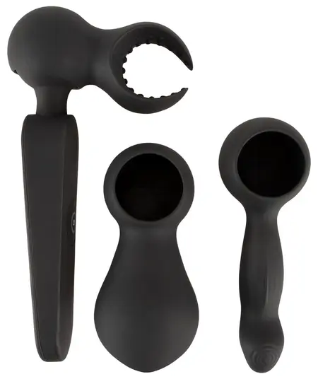 Couples Choice Wand Masažer sa Više Nastavaka, 21.5 cm, Crni
