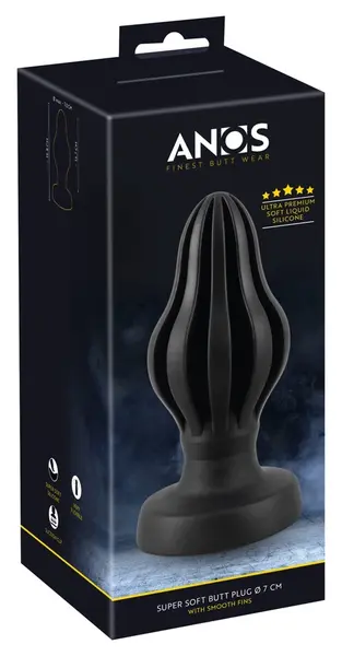ANOS Liquid Silicone Plug 7 cm - Super Soft, Flexible, Large Base