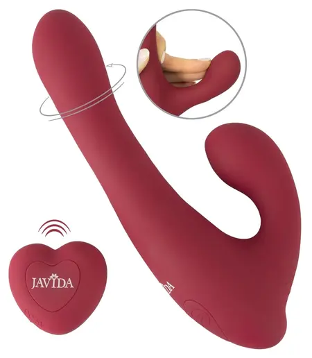 Javida RC Rotating Rabbit Dual Motor Vibrator Pink 20.6 cm