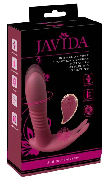 Javida RC Hands-free Vibrator 3 Funkcije Silikon 14.5 cm Ljubičasta