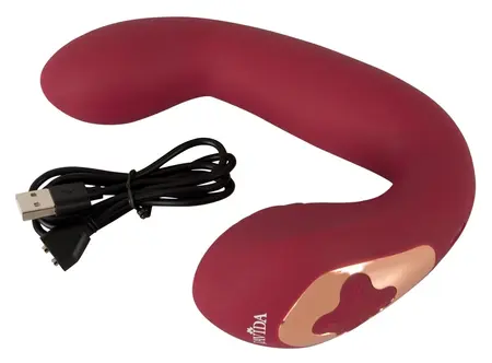 Javida Thumping & Shaking Rabbit Intimate Machine, Silicone, Purple, 17 cm