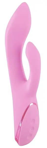 Sweet Smile Nodding Rabbit Flexible Silicone Dual Motor Vibrator 21.5cm