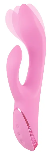 Sweet Smile Nodding Rabbit Flexible Silicone Dual Motor Vibrator 21.5cm