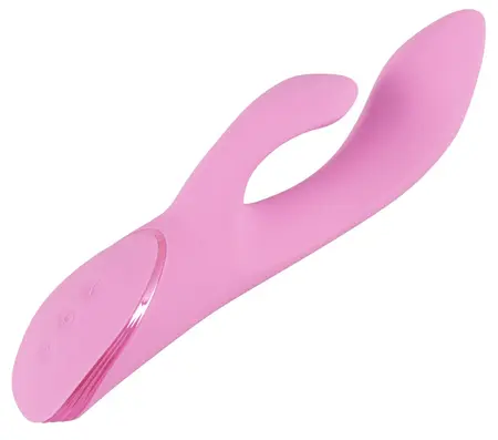 Sweet Smile Nodding Rabbit Flexible Silicone Dual Motor Vibrator 21.5cm