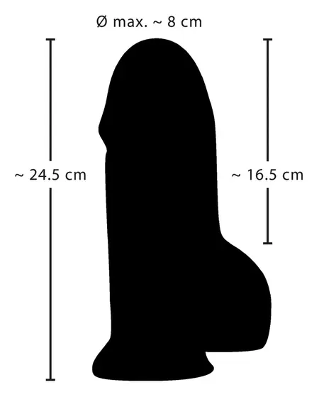 Realistixxx Real Big Dong Intimate Machine with Suction Base 24.5cm PVC