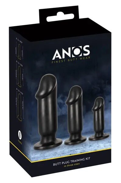 ANOS Analni Plug Trening Set 3 Veličine Fleksibilni PVC Usisna Baza