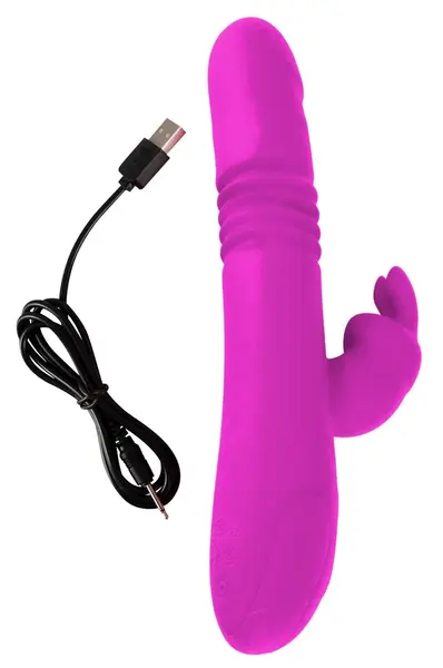 Sweet Smile Thrusting Pearl Ra Pink Dvostruki Intimni Uređaj 26 cm