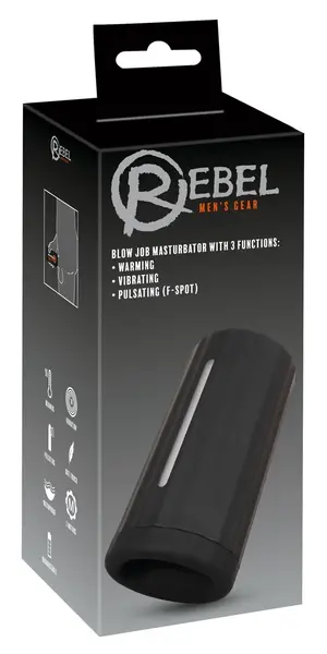 Rebel Intimni Uređaj 3-u-1 sa Zagrevanjem i Vibracijom, Crna, 14.2 cm
