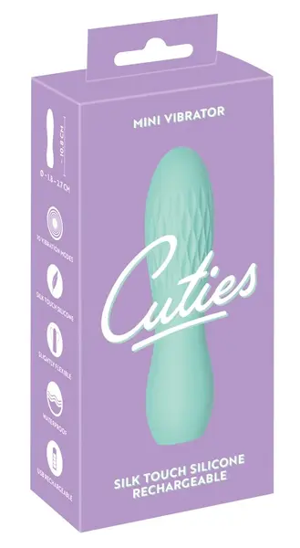 Cuties Mini Vibrator Green 3.G - Compact Waterproof Silicone Model