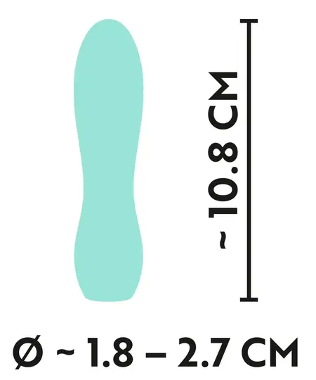 Cuties Mini Vibrator Green 3.G - Compact Waterproof Silicone Model