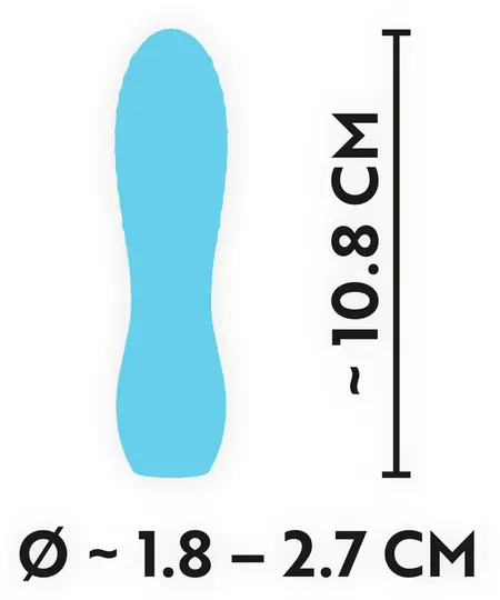 Cuties 3rd Gen Mini Vibrating Massager Blue Silicone Compact 10 Modes