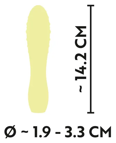 Cuties Mini Intimate Device Yellow 3rd Gen 10 Modes Waterproof 14.2cm