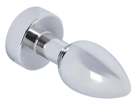 ANOS Heavy Metal Intimate Plug with Vibration, Rechargeable, Silver, 9cm