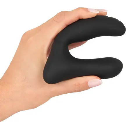 ANOS RC Prostate Plug with Remote Control, Dual Motor, Black, 13.5 cm