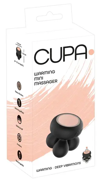 CUPA Warming Mini Massager - Dual-Ended, Heated, Compact Silicone Device