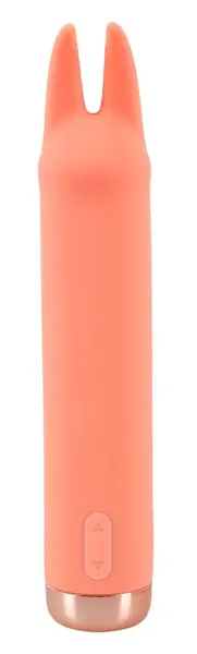 Peachy Mini Tickle Vibrator Pastel USB Rechargeable Soft Touch 15.4cm