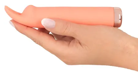 Peachy Mini Tickle Vibrator Pastel USB Rechargeable Soft Touch 15.4cm
