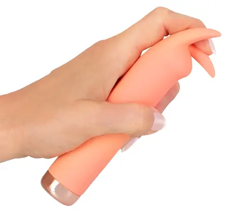 Peachy Mini Tickle Vibrator Pastel USB Rechargeable Soft Touch 15.4cm