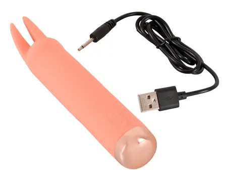 Peachy Mini Tickle Vibrator Pastel USB Rechargeable Soft Touch 15.4cm