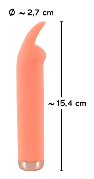 Peachy Mini Tickle Vibrator Pastel USB Rechargeable Soft Touch 15.4cm