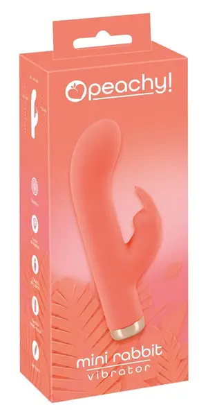Peachy Mini Rabbit Vibe Meki Silikon Touch 10 Režima Pastelno Roze 16.7 cm
