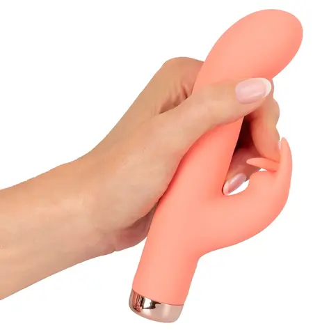 Peachy Mini Rabbit Vibe Meki Silikon Touch 10 Režima Pastelno Roze 16.7 cm