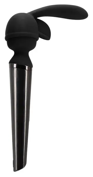 40 Years Wand Vibrator Rechargeable Massager + 2 Attachments, Black