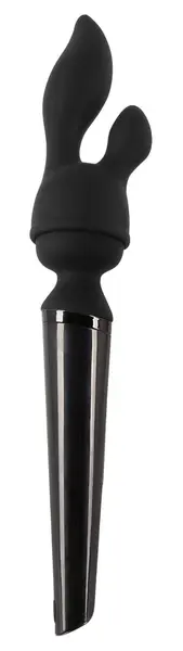 40 Years Wand Vibrator Rechargeable Massager + 2 Attachments, Black