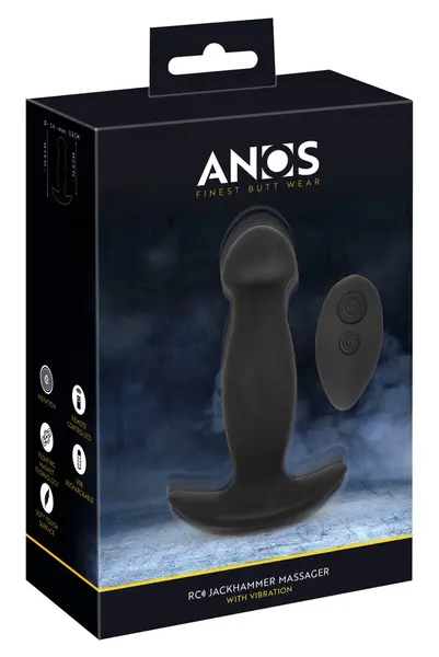 ANOS JackHammer Intimate Plug with Pulsating Magnetic System, Black