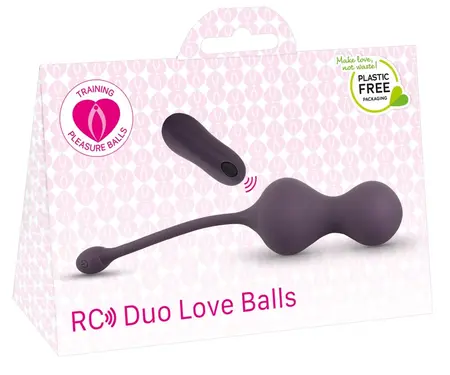 You2Toys RC Duo Vibrating Love Balls Silicone 10 Modes Black 48g