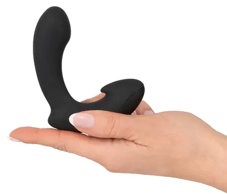 ANOS Mini Prostate Plug 7-Mode Vibrating Silicone Black 10.5cm