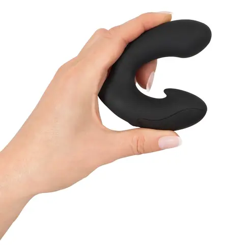 ANOS Mini Prostate Plug 7-Mode Vibrating Silicone Black 10.5cm