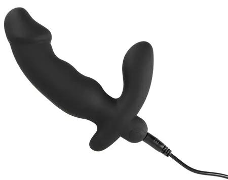 ANOS Prostata Masažer Vibe Sistem Silikon Crni 14 cm USB Punjenje