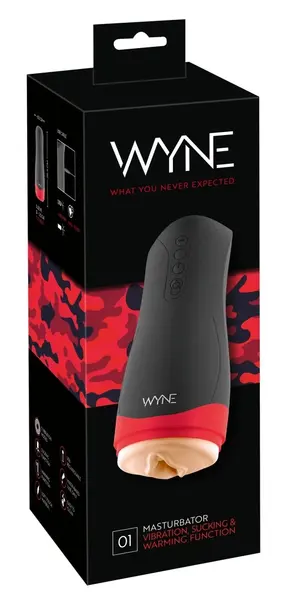 WYNE 01 Intimna Mašina sa Grejanjem, Vibracijom i Sisanjem, 26.5 cm