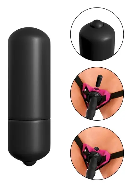 Fetish Fantasy Series Vibrirajući Strap-On Set Podesivi Crni 18.4 cm