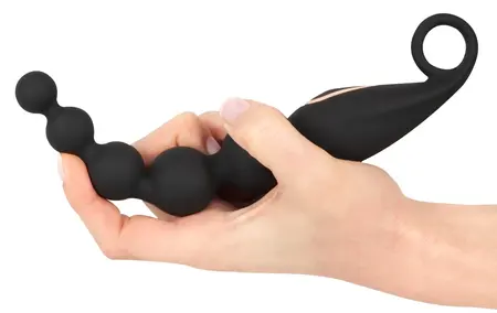 ANOS Vibrirajuće Analne Perle Fleksibilne 7-Režimske Silikonske 22.1 cm Crna
