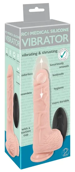 You2Toys RC Medicinski Silikonski Intimni Uređaj sa Potiskivanjem i Rotacijom 21 cm