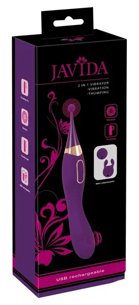 Javida Multi-Function Intimate Massager 10-Mode USB Rechargeable 22.9cm