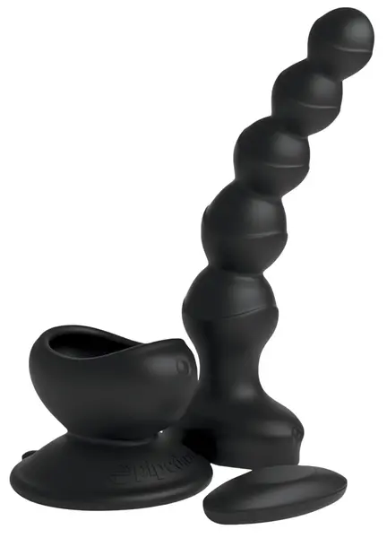 Pipedream Wallbanger Beads Remote Vibrating Silicone System, Black