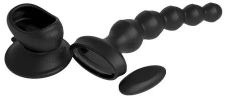 Pipedream Wallbanger Beads Remote Vibrating Silicone System, Black